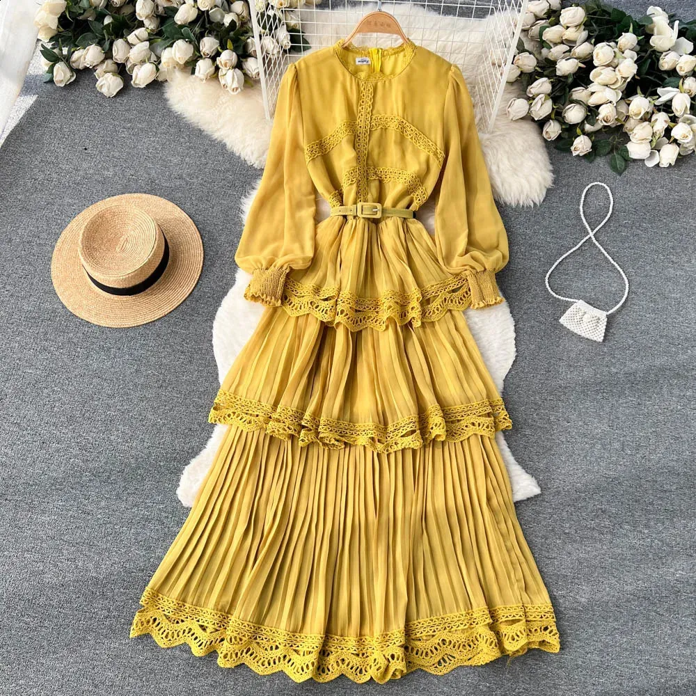 Vintage Elegant Lace Ruffle Pleated Tiered Floor-Length Chiffon Dress  Pullover Closure Short Sleeve Women Dresses from Dhgate Basic & Casual  Dresses - price 84.98