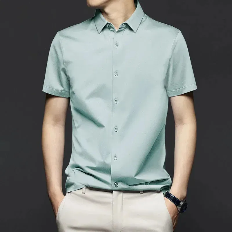 Mens Acetate Stretch Short Sleeve Dress Shirt ... From Sereinstore, $18.52  | DHgate.Com