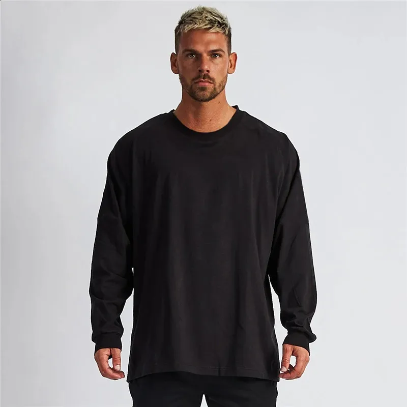 long sleeve baggy gym top