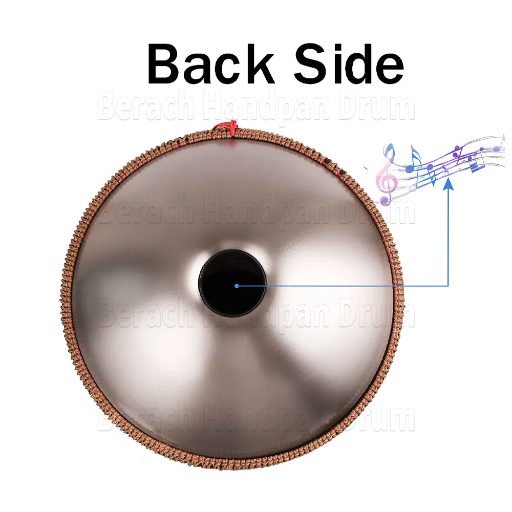Silver Handpan Drum G Minor 18 Inch Tambor Yoga Meditation Music