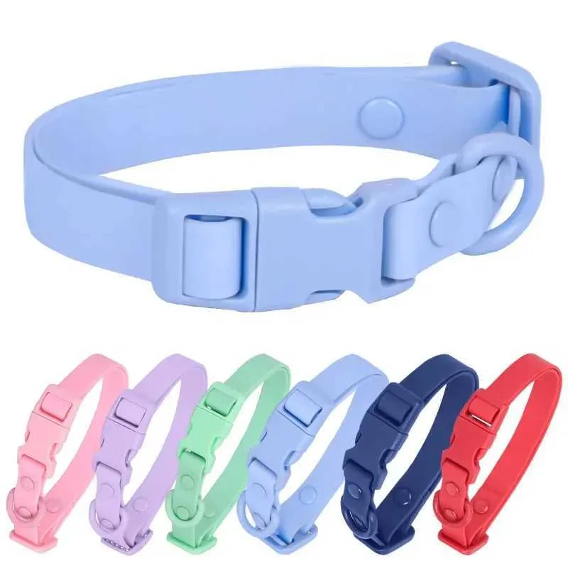 Save Big on Bulk Silicone Dog Collar Silicone Dog Collar: Pink Puppy Collar  With Durable Rope Leash, Waterproof Adjustable PVC Collar For Small