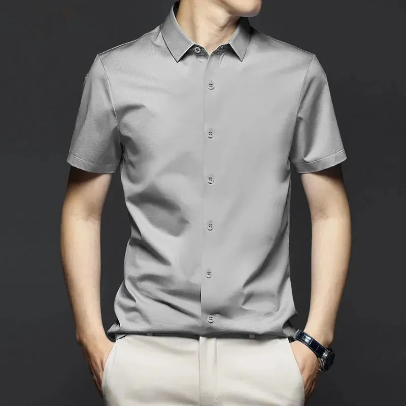 Mens Acetate Stretch Short Sleeve Dress Shirt ... From Sereinstore, $18.52  | DHgate.Com