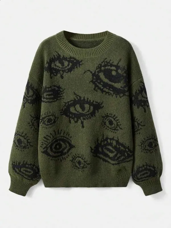 Women's Y2K Oversized Knit Sweater - Vintage Style, Long Sleeve, Winter Pullover Women's Y2K Oversized Knit Sweater - Vintage Style, Long Sleeve, Winter Pullover