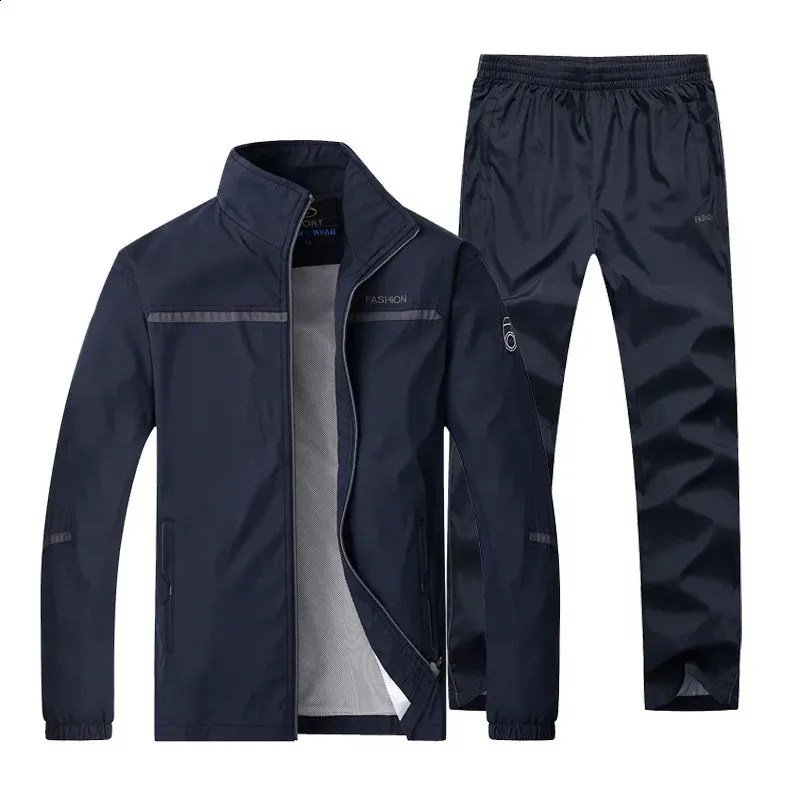 Mens Two Piece Tracksuit Active Sportswear Suit For Men