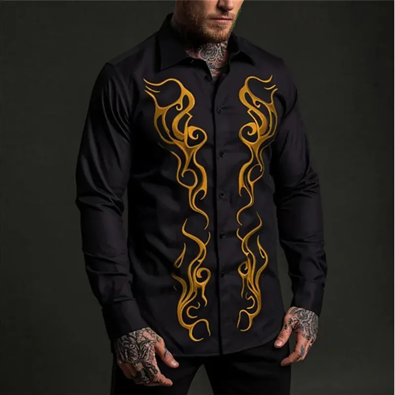 Save Big on Bulk Mens Party Jacket Mens Printed Denim Jacket, Slim Fit Long  Sleeve Button Up Shirt With Fashionable 3D Gold Wire Strip Design, Party