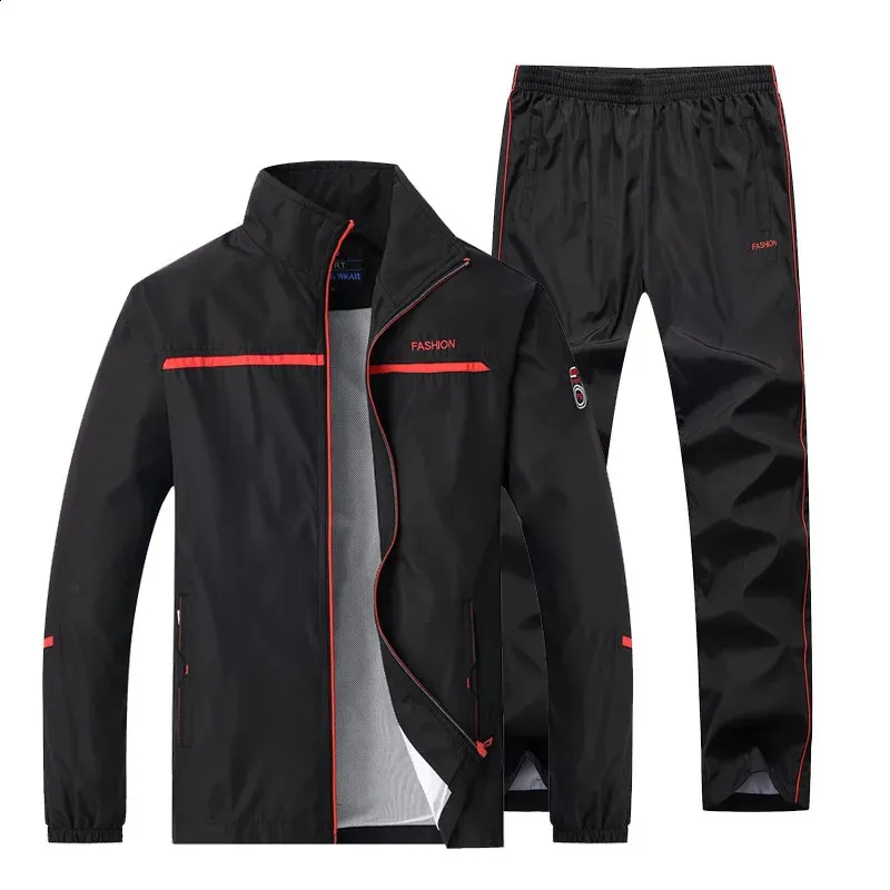 Mens Two Piece Tracksuit Active Sportswear Suit For Men