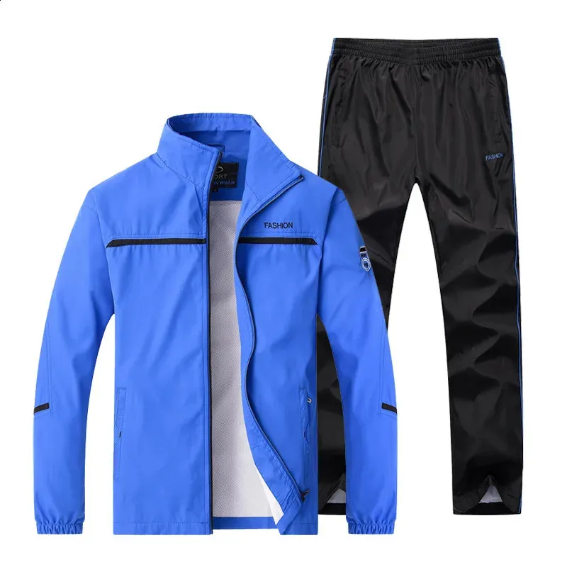 Mens Two Piece Tracksuit Active Sportswear Suit For Men