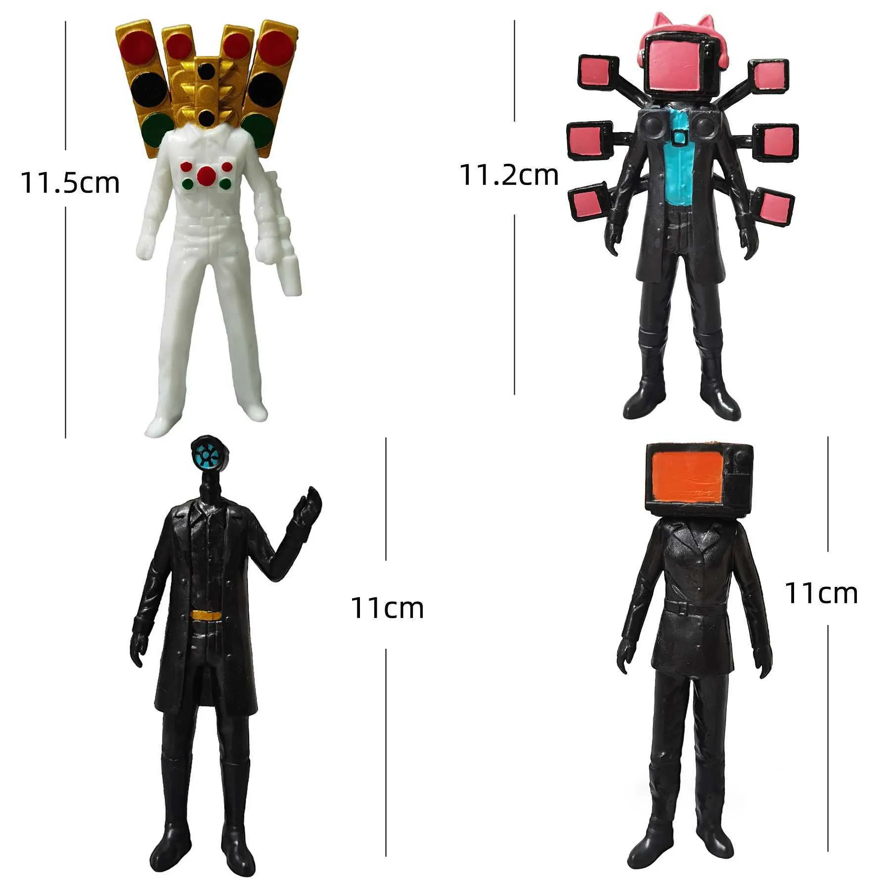 スキビディトイレアクションフィギュア 12パック、収集可能な