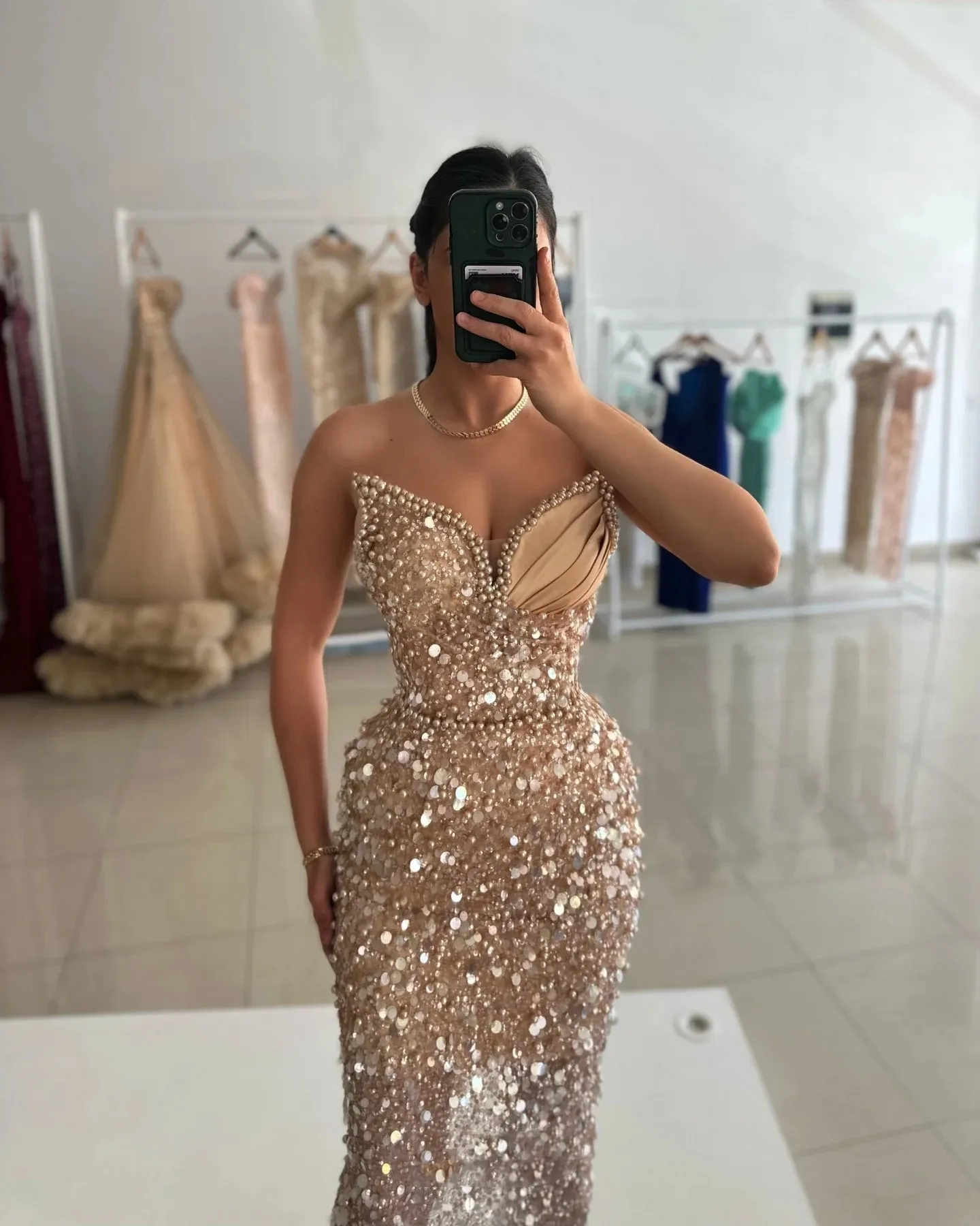 Fashion Evening Dress for Women Sweetheart Neck Sleeveless Beaded Sequins  Floor-Length Gown from Dhgate Evening Dresses
