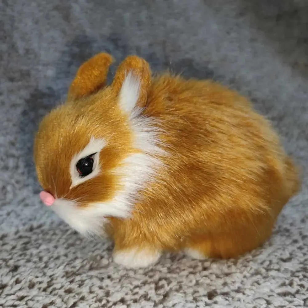 Rabbit♡　1005 Realistic Squatting Rabbit Plush: Charming Home Decor