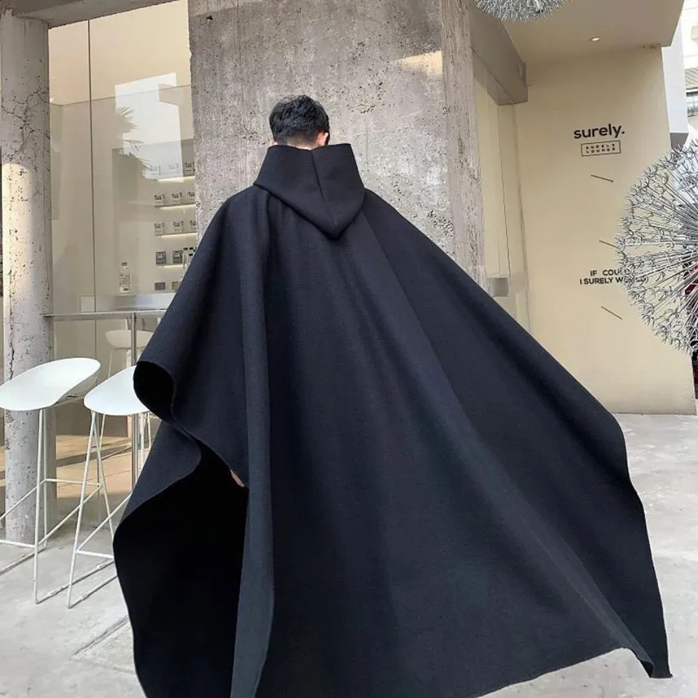 DHgate.com:Japanese Streetwear Hooded Robe Cloak Trench Coat