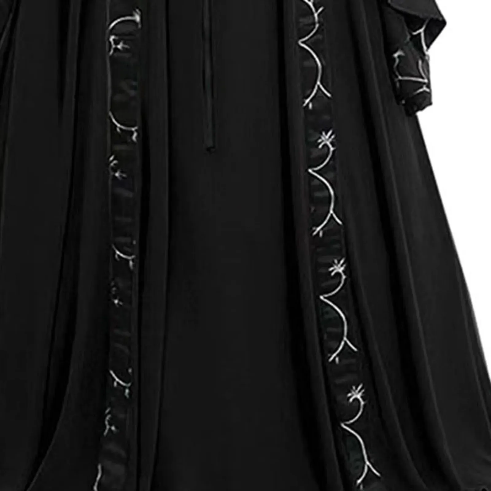 Vintage Renaissance Gothic Princess Dress with Flared Sleeves and Floor Length