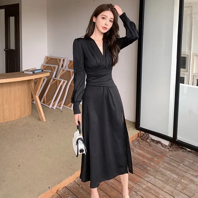 alexa long sleeve mini dress Aje Alexa Long Sleeve Mini Dress in Black main image 1
