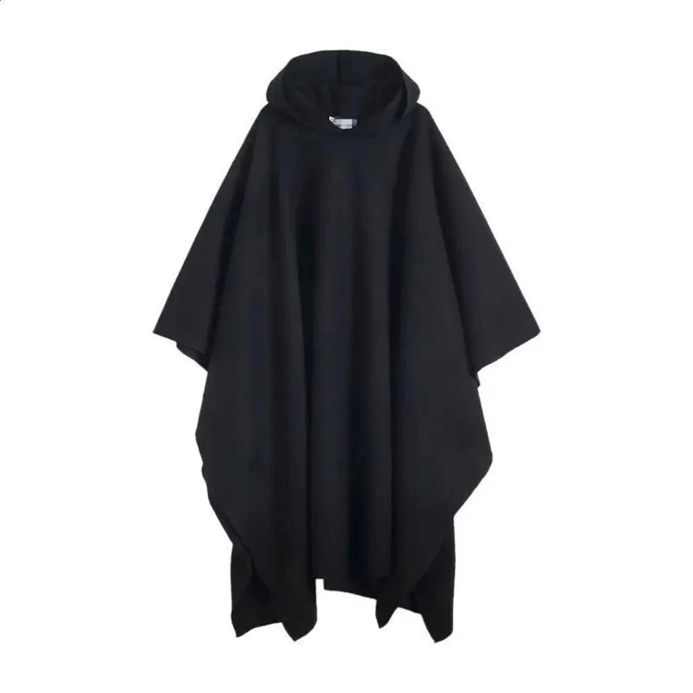 Mens Long Hooded Coat, Gothic Style Robe Cloak, Fashion Show