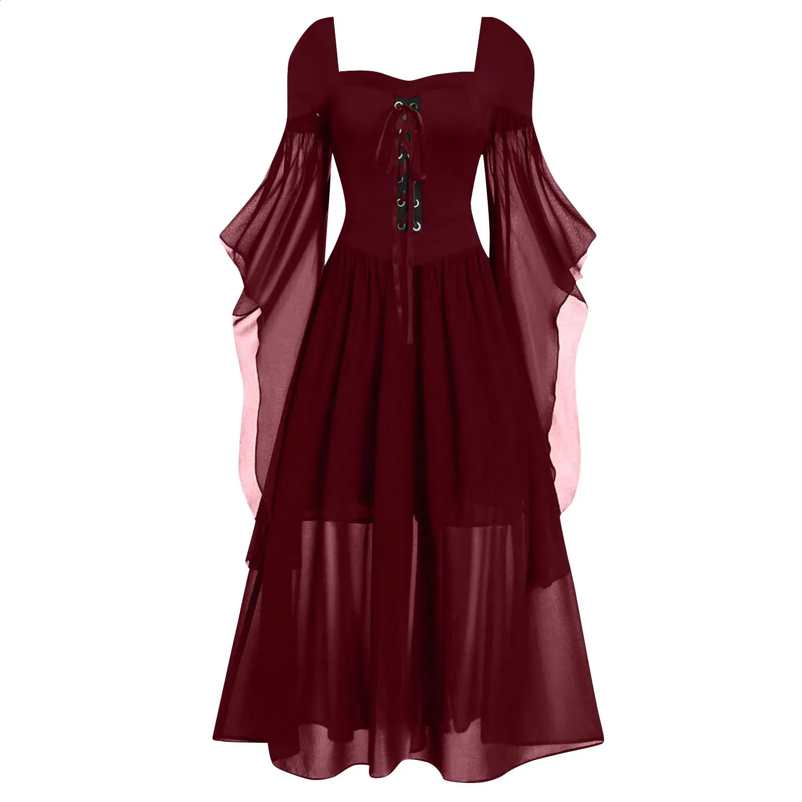 Medieval Witch Dress Butterfly Sleeve Gothic Mesh Lace Halloween Carnival  Costume Plus Size from Dhgate Theme Costume - price 30.96