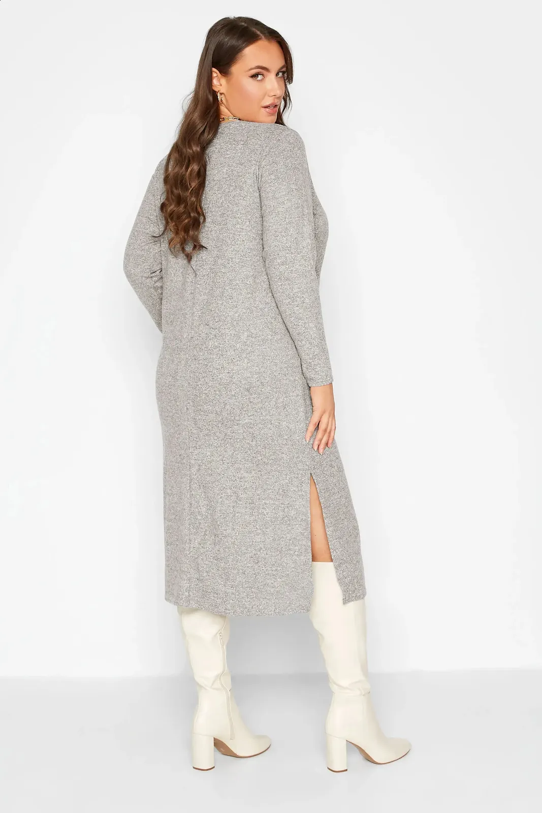 navy blue dress for baby girl Joe Browns Classic Cable Knit Funnel Neck Jumper Dress main image 1
