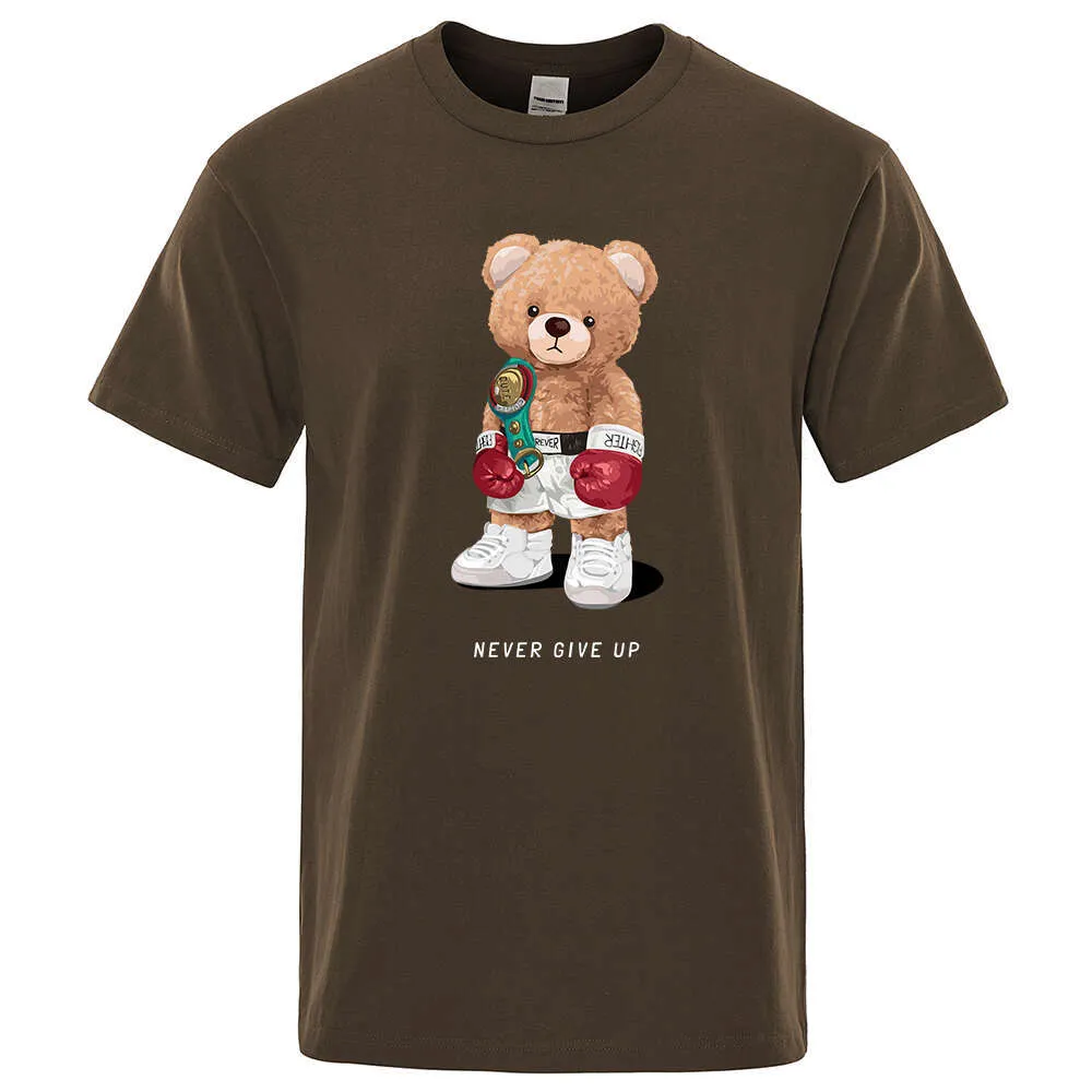 Camiseta De Oso Ted Boxer De Manga Corta Para Hombres 2024 Nunca Cediendo  Nunca De 23,66 € | DHgate, image size:1000x1000