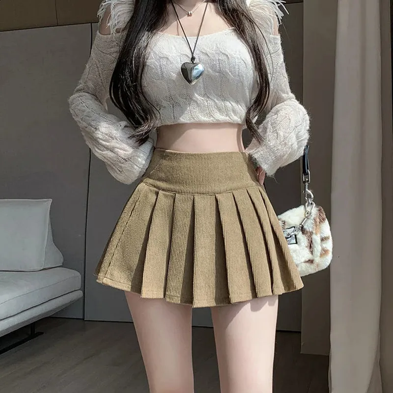 Corduroy A-Line Mini Skirt High Waist, Y2K Shop Now! Perfect for  Europe North America