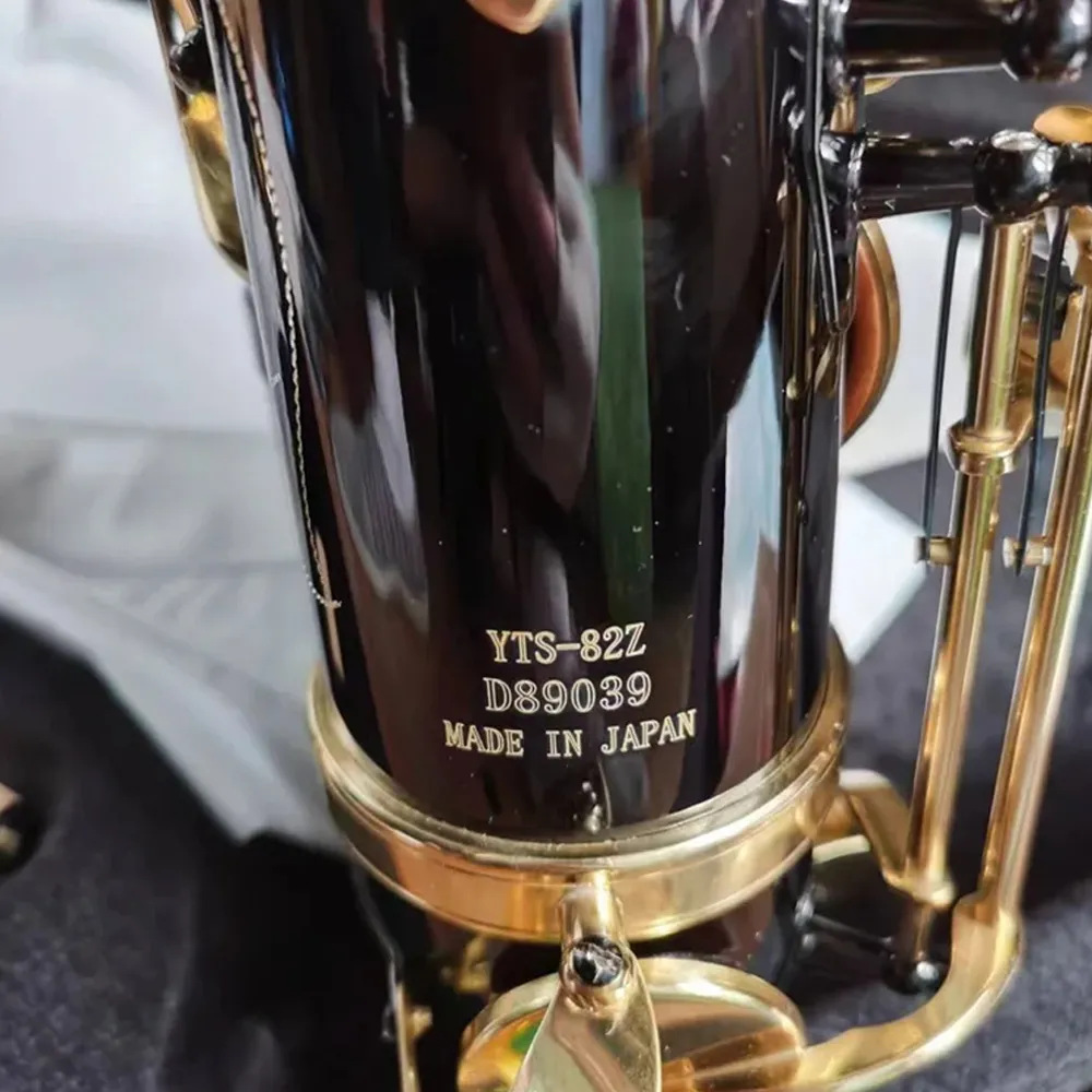 High-end Bb Tenor Saxophone Gold Lacquer YTS-82Z Yellow Brass Musical instrument Professional with Case Accessories
