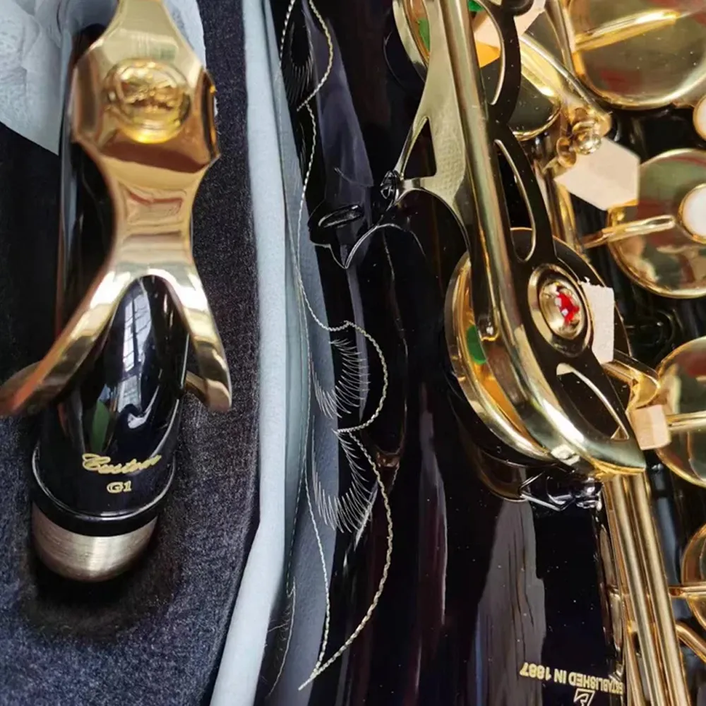 High-end Bb Tenor Saxophone Gold Lacquer YTS-82Z Yellow Brass Musical instrument Professional with Case Accessories