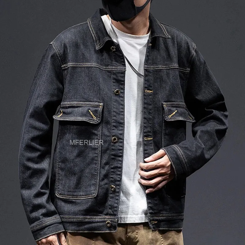 140kg Loose Cotton Jeans Jacket For Men For Autumn Spring Large Sizes 7XL 6XL 240822 From Mysticastore 51.68 DHgate.Com