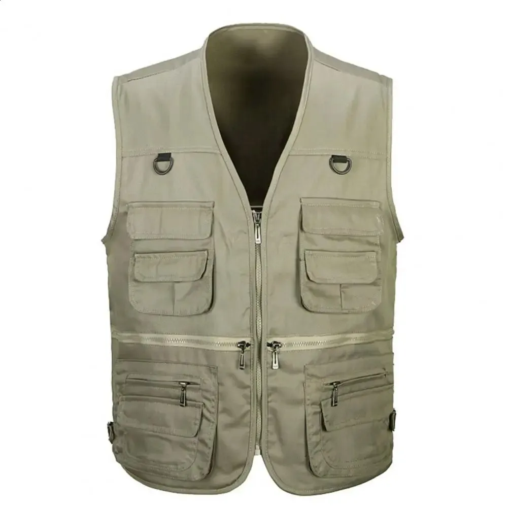 Summer Casual Cotton Mens Outerwear Vest For Men With Multi Pockets And Multiple Pockets Thin Sleeveless Jacket For Pographers And Bags Style 240822 From Leemostore 21.95 DHgate.Com