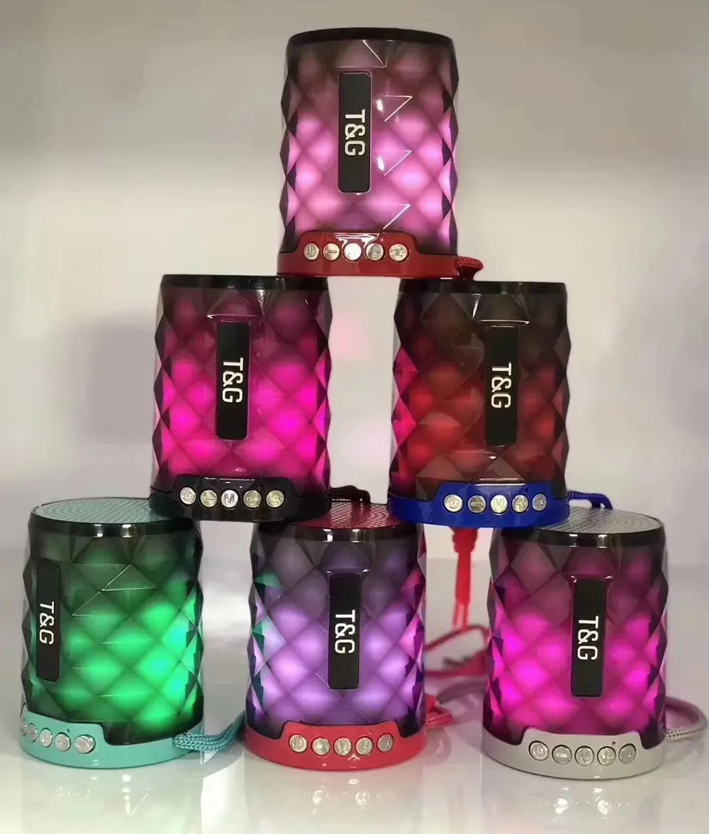 Portable LED Bluetooth Speaker With Colorful Lights, Hands Free Mic, TF ...