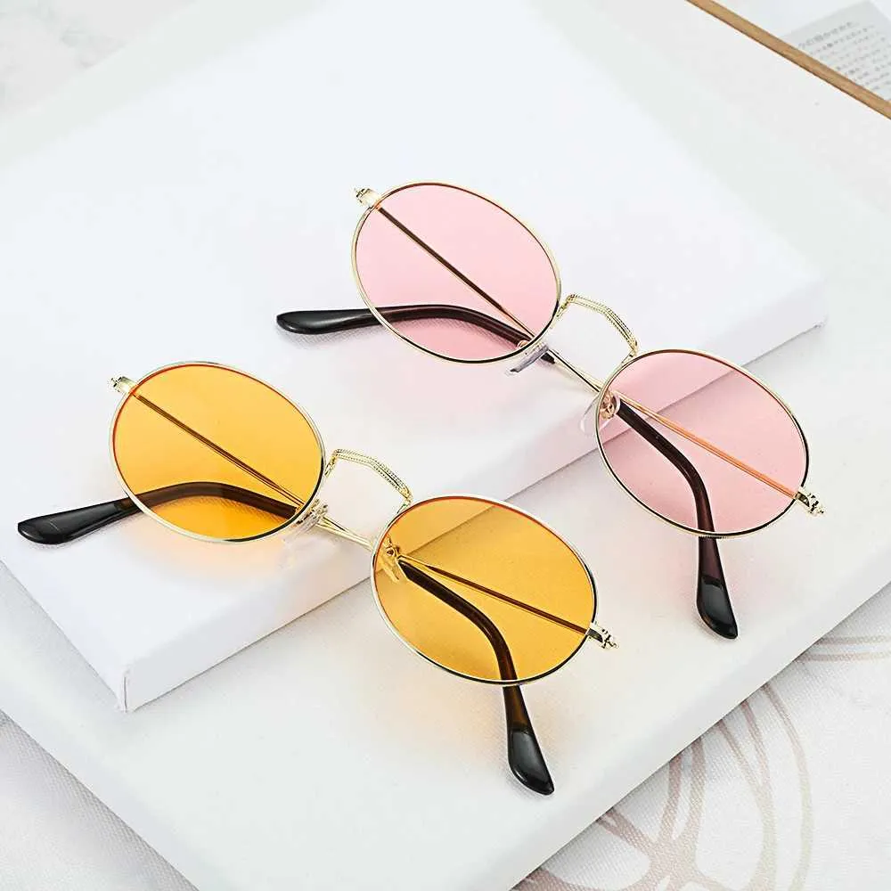 Retro Polarized Shiny Gold Sunglasses UV400 Protection Oval Metal Soft Frame Oval polarized sunglasses for men and women with UV400  main image 4