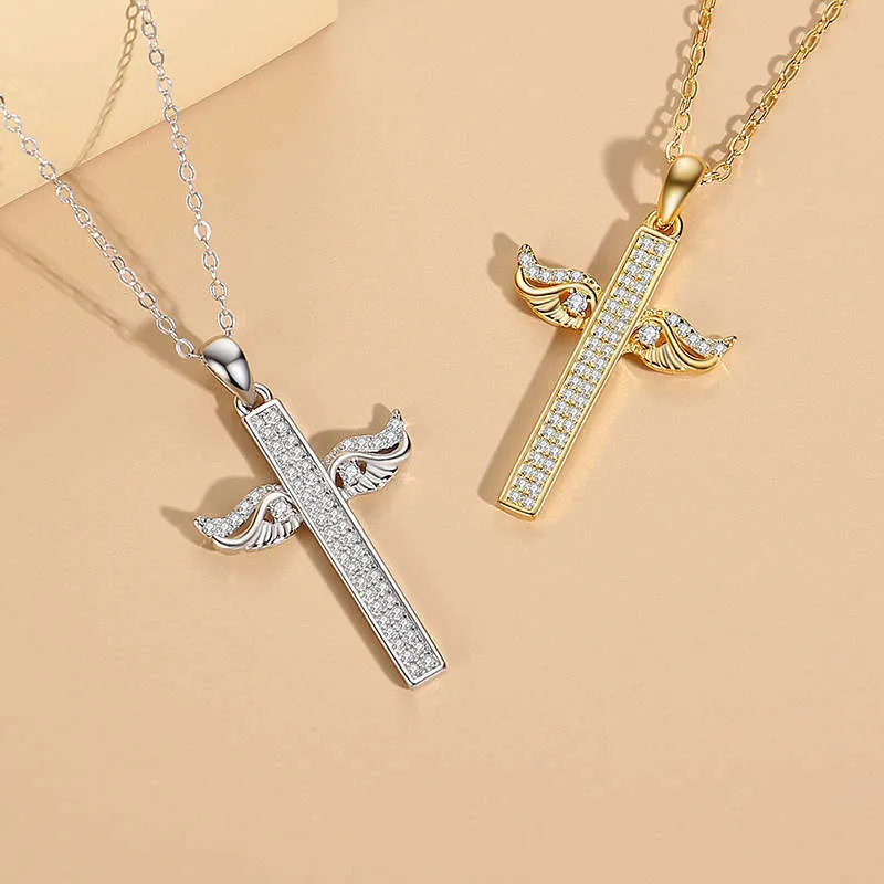 Luxury Designer Gold Cross Necklace For Women With 925 Luxury Designer Gold Cross Necklace For Women With 925