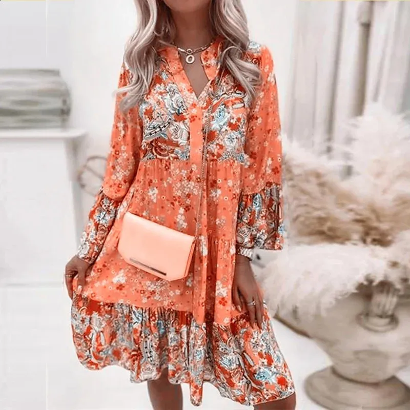 open lace back dress Adrianna Papell Retro Floral Print Shirred Dress