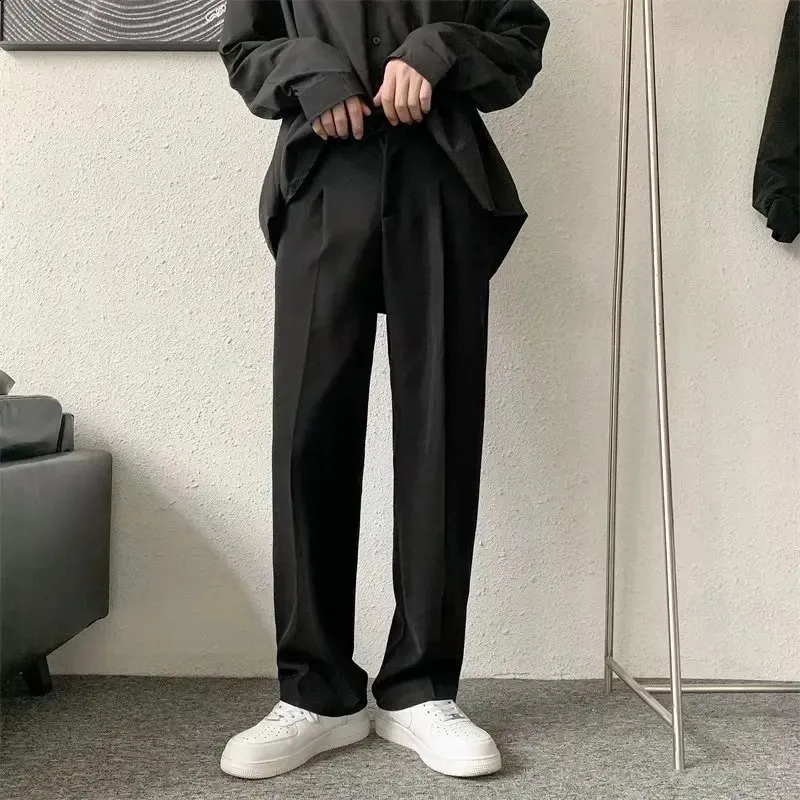 green emerald velvet dress Men Semi Formal Straight Fit Korean Pants  NiffarFashion