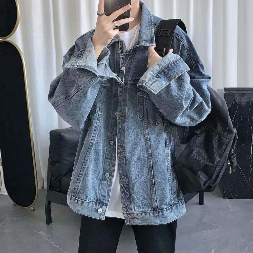 Retro Denim Jacket: Hip Hop Style, Multi-Pocket Design, Plus