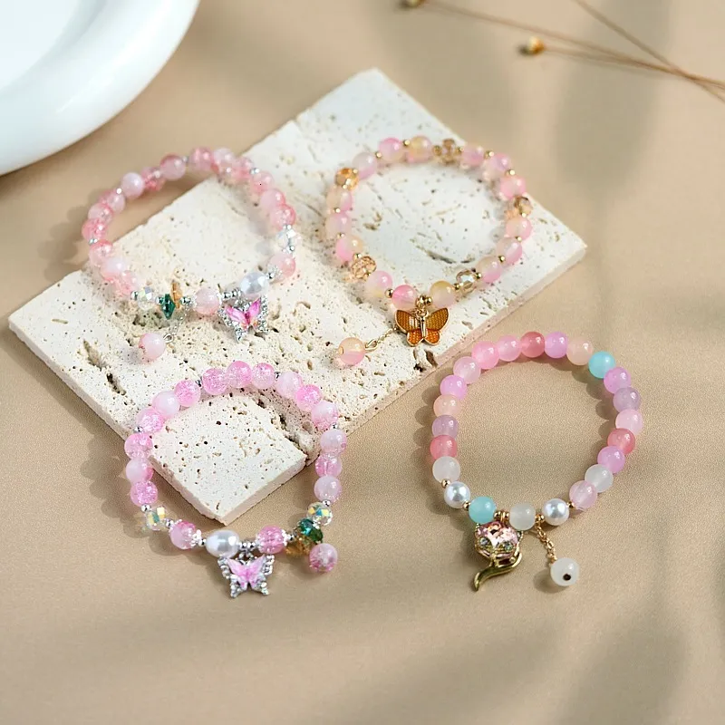 Dainty Butterfly Bracelet Fairycore Jewelry, Sweet Beaded