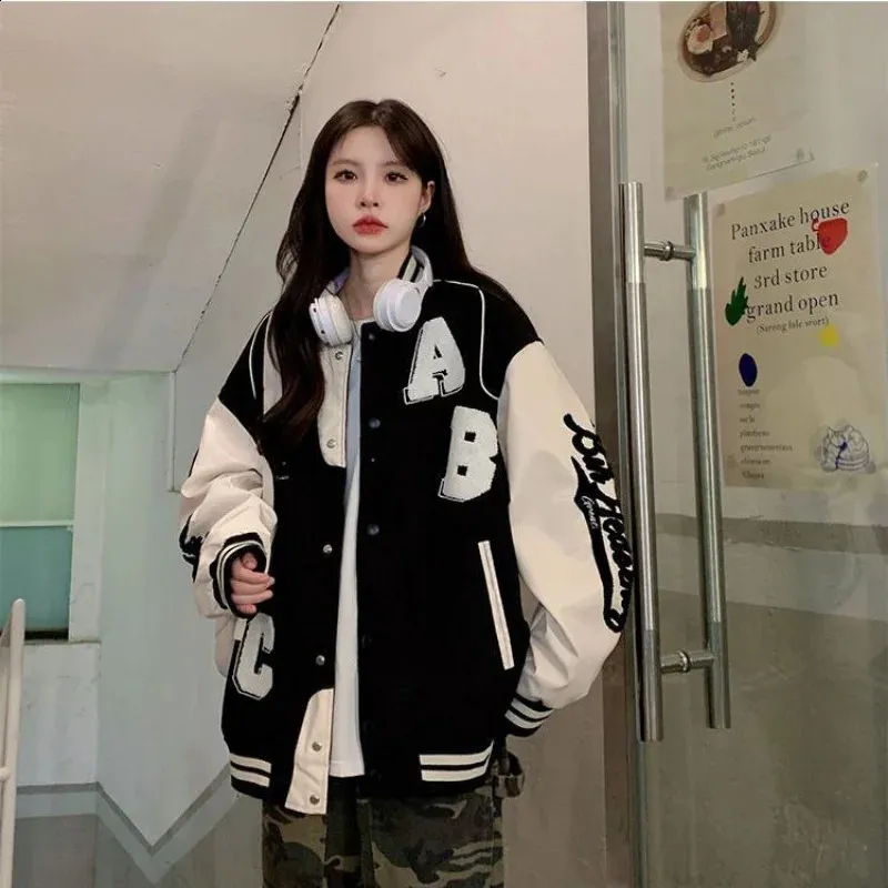 Harajuku Fashion Women's Oversized Bomber varsity