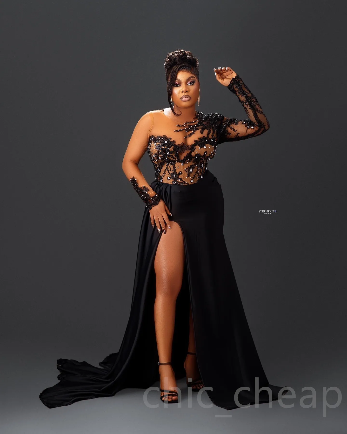 black lace see through maxi dress Black Lace Maxi Dress main image 0