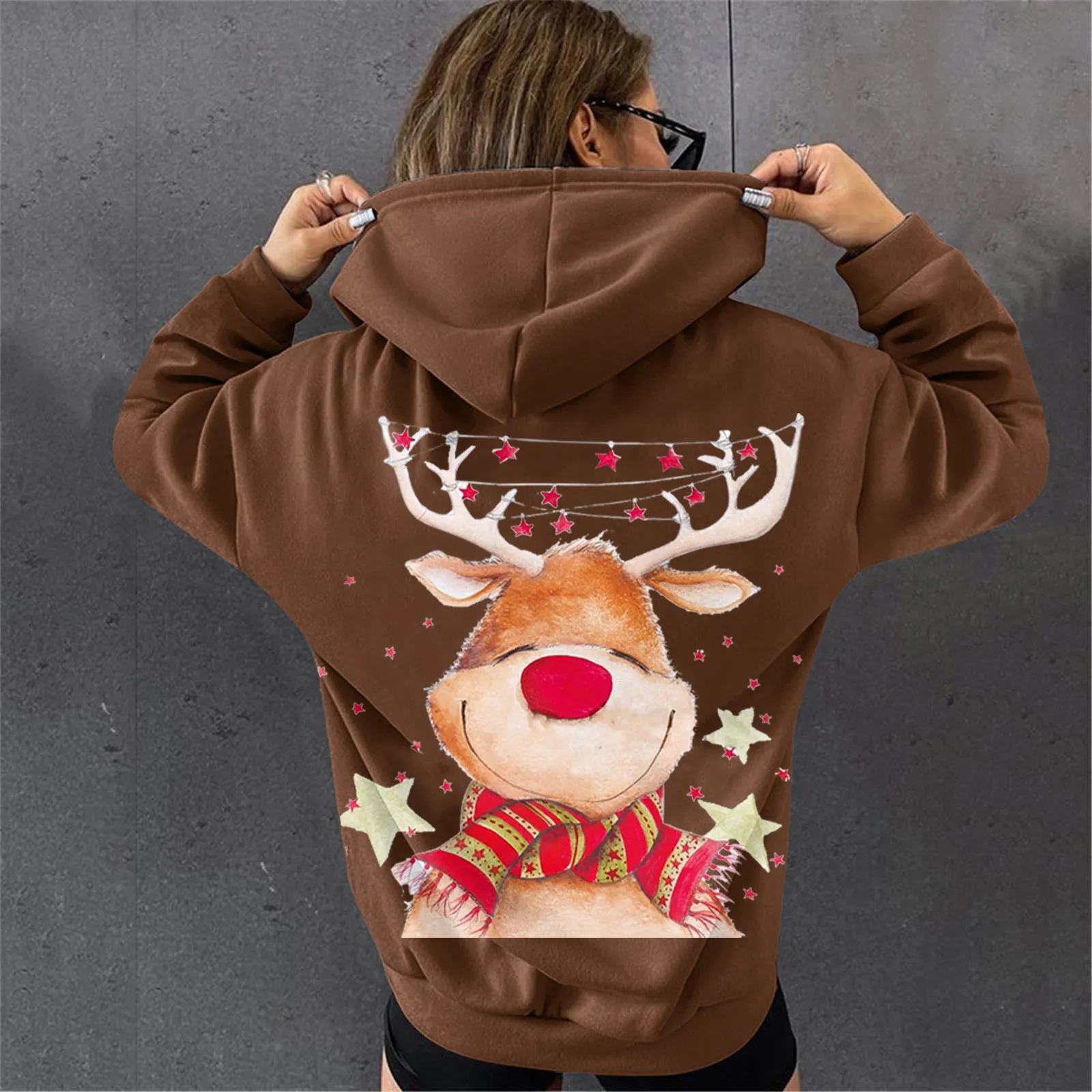 Shop Now! Premium Women's Christmas Deer Print Hoodie Warm, Stylish  Winter Hooded Jacket