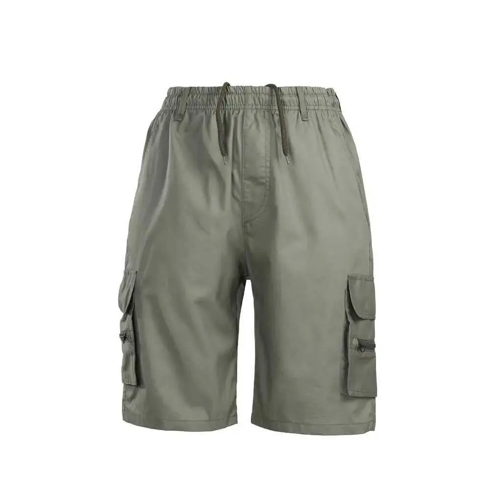 Mens Cargo Denim Shorts Relaxed Fit Cotton Cargo Shorts With