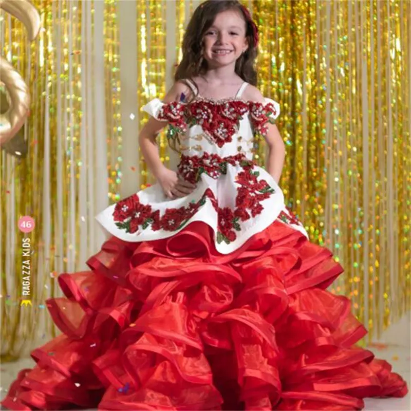 open lace back dress Men's May Queen Quince Dama Dress Short Quinceanera Red 2 main image 1