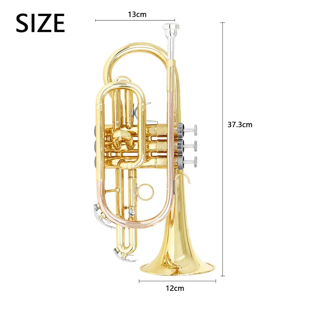 Mini Model Trumpet Professional 3 Tone Mini Marching Band Trumpet In BB... From ...