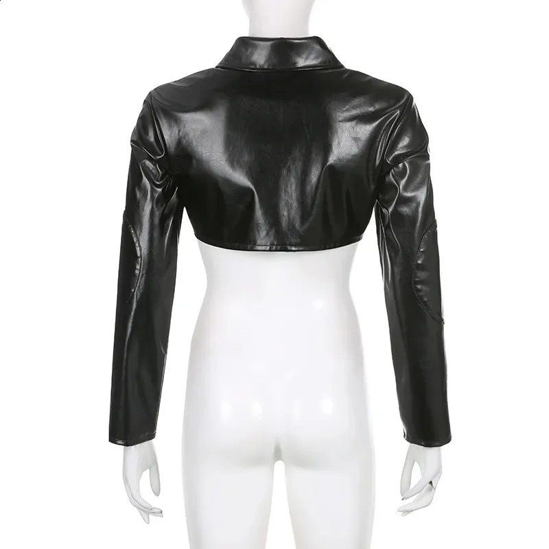 Ultra Short Retro Punk Rock Biker Jacket - Premium Quality Womens