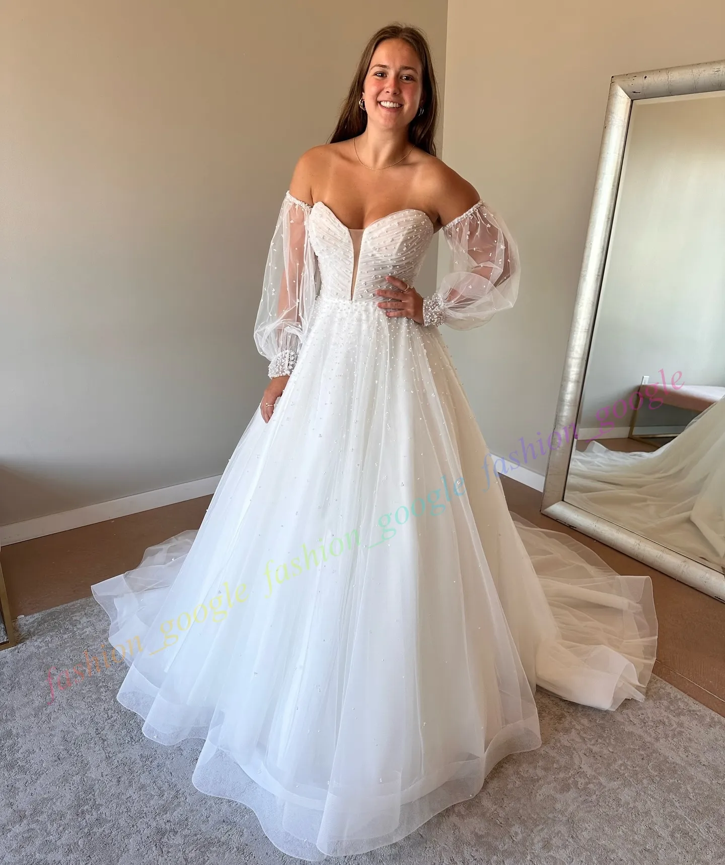 wedding dresses mermaid off the shoulder Mermaid Off-the-shoulder Sparkly Beade Wedding Dresses Bridal Gowns CB –  SELINADRESS