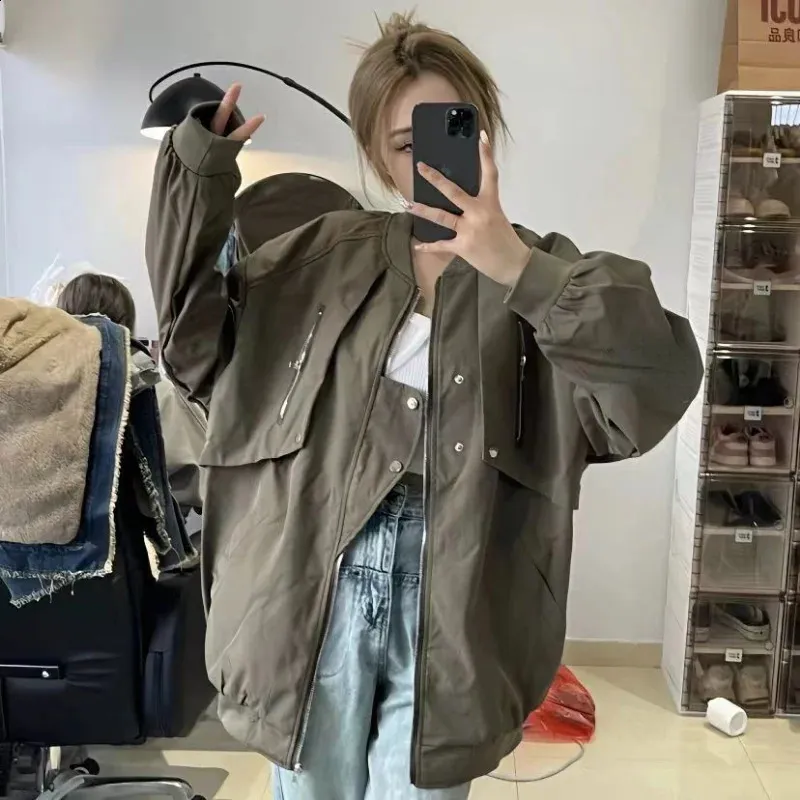 Harajuku Style Japanese Y2K Bomber bomber jacket for Women Harajuku Style Japanese Y2K Bomber bomber jacket for Women