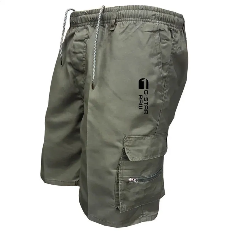 Summer Men Loose Casual Cargo Shorts Zipper Pocket Outdoor Short