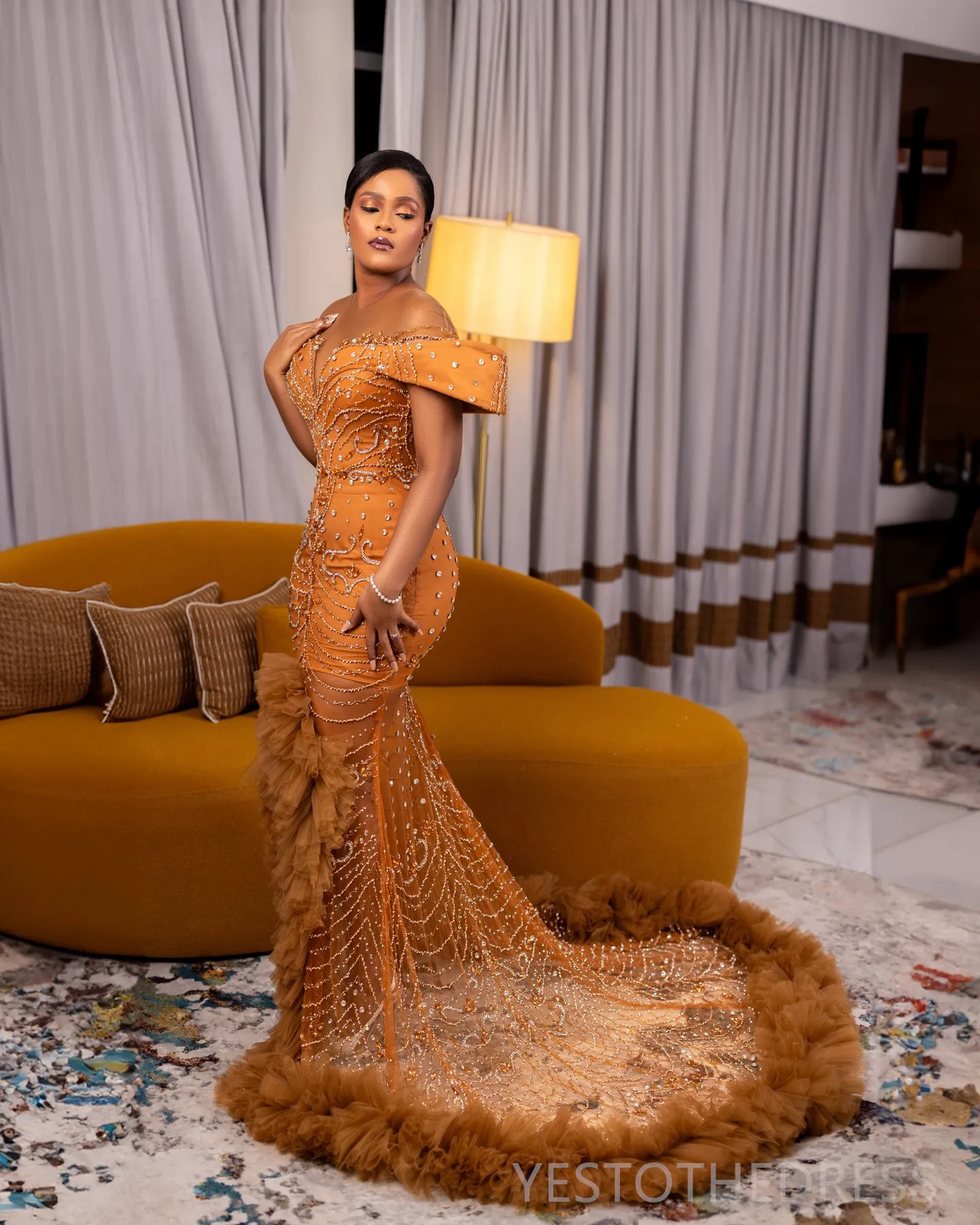 Dresses Black Girl Plus Size African Prom Dress Trumpet Mermaid Prom Dress  With Lace-up Back And Sweep Train, Organza Fabric, Built-in Bra, Square  Neckline, Short Capped Sleeves, Empire Waist, Beaded ...