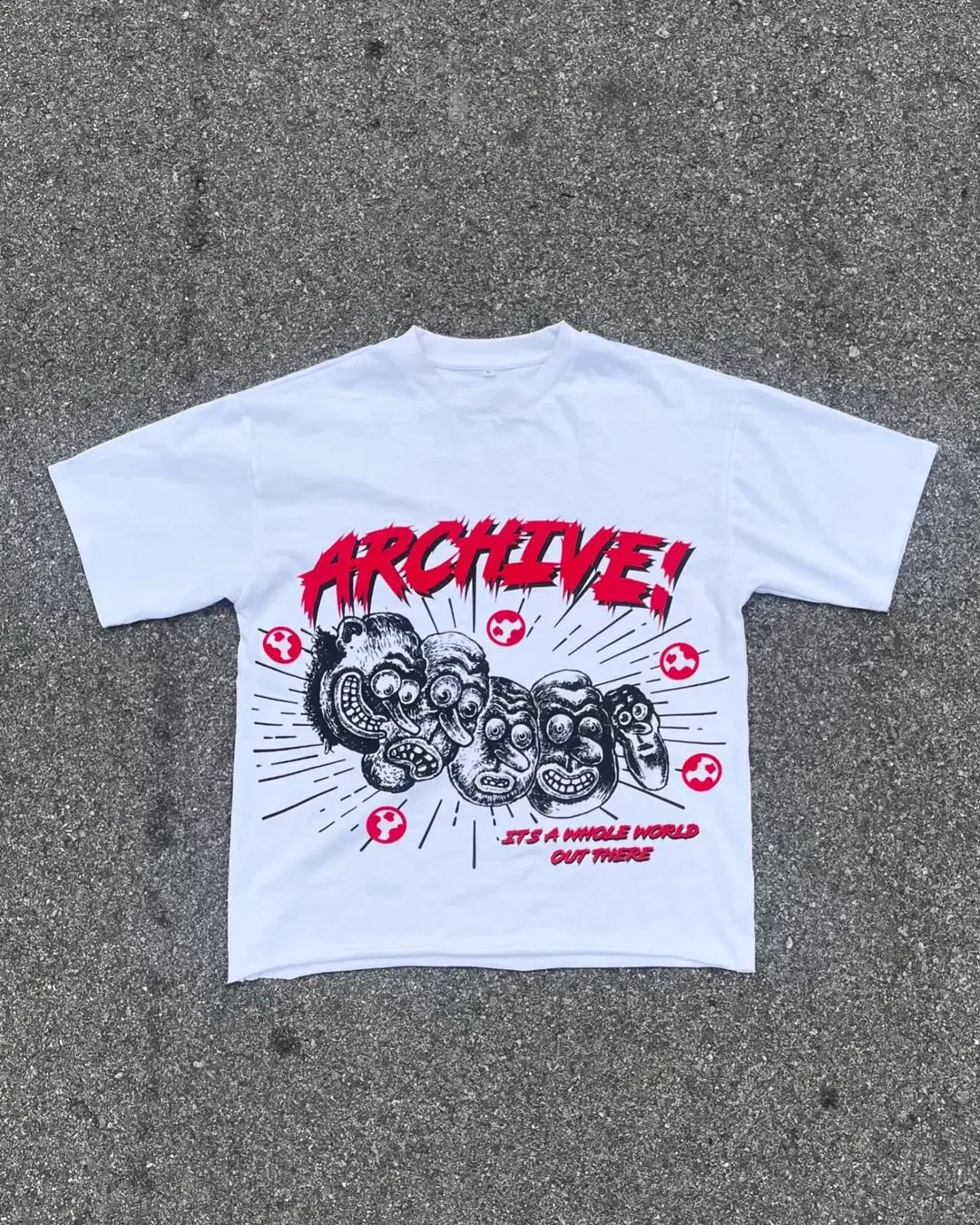 Wholesale Harajuku 2000s Retro Archive Mens Vintage Oversized T 