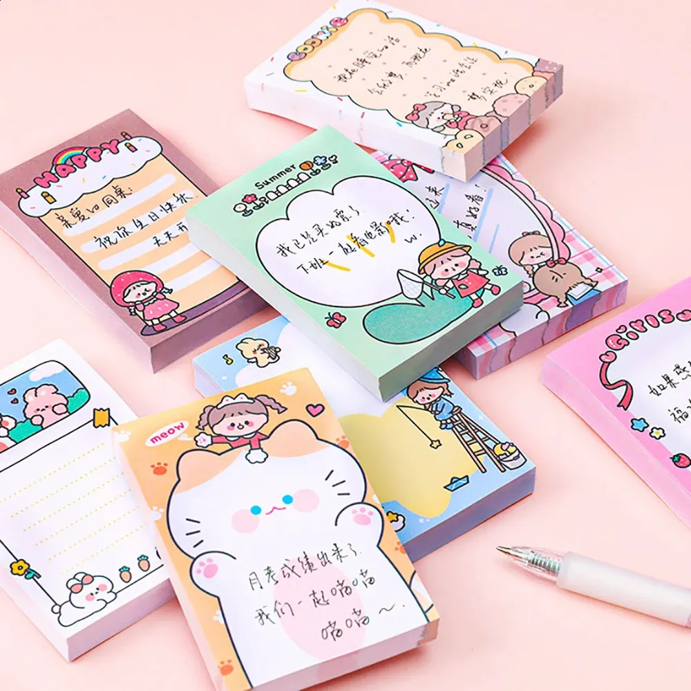 Wholesale Cute Cartoon Girls Sticky Sticky Notes For Desktop Set 80 ...