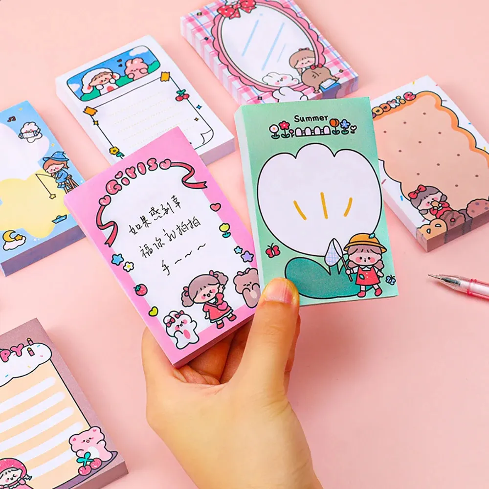 Wholesale Cute Cartoon Girls Sticky Sticky Notes For Desktop Set 80 ...