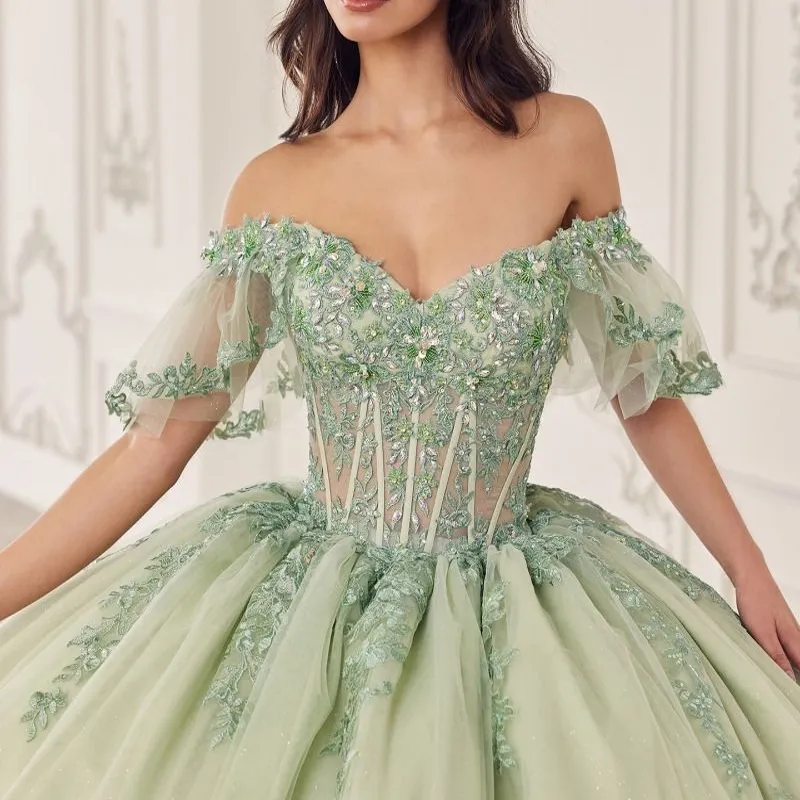 Glitter Sage Green Ball Gown: Off-Shoulder Sweet 16 Dress - Shop Now! Premium Quality from Dhgate Quinceanera Dresses - price 285.71 Glitter Sage Green Ball Gown: Off-Shoulder Sweet 16 Dress - Shop Now! Premium Quality from Dhgate Quinceanera Dresses - price 285.71