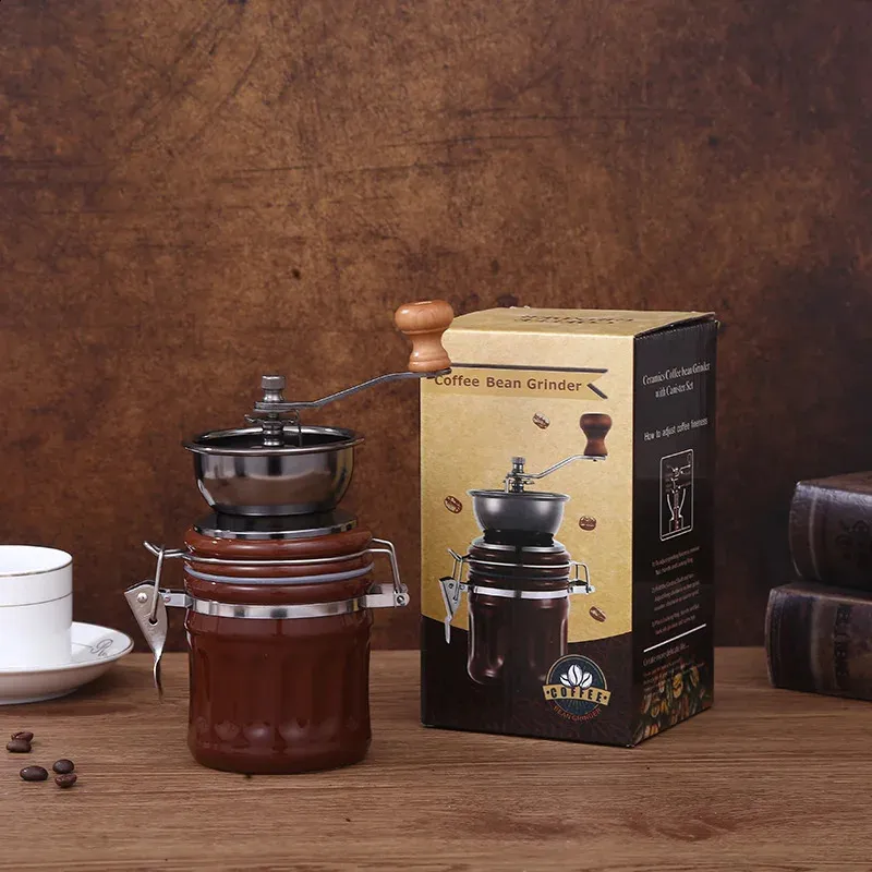 Manual Coffee Bean Grinder Vintage Burr Mill With Ceramic Core For ...