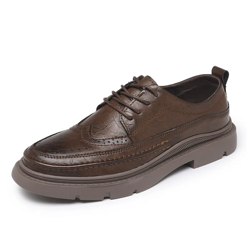 Oxford Shoes Sturdy Sole Shoes Men's Leather Oxford Shoes Thick Sole,  Genuine Leather, Business Casual Dress